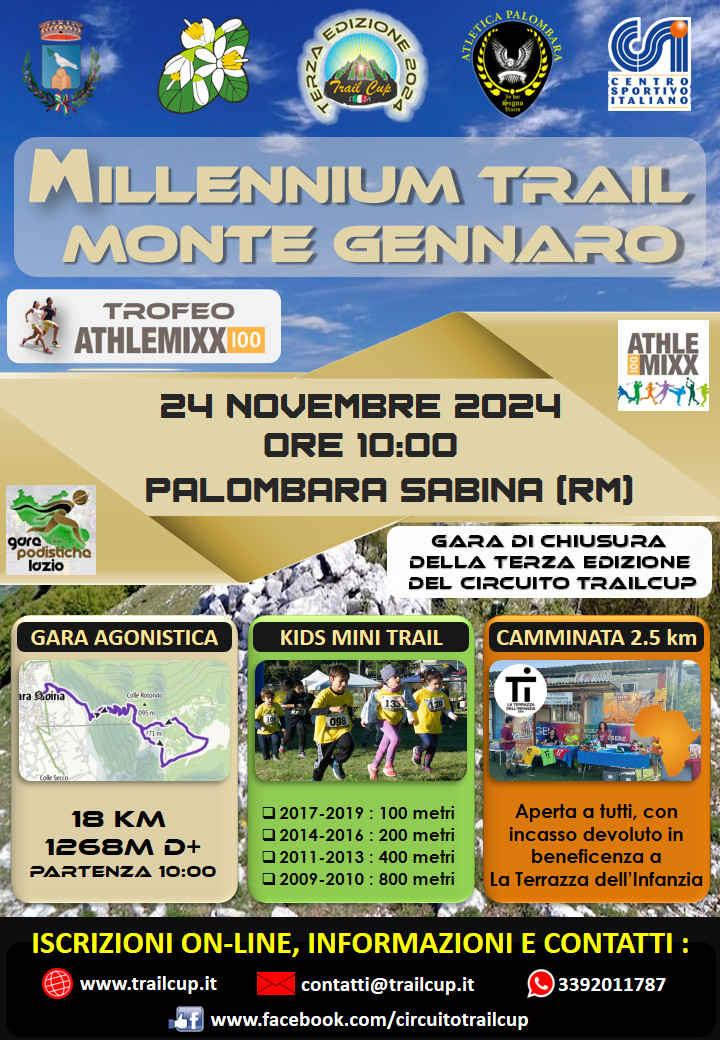 locandina millennium trail monte gennaro 2024